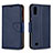 Custodia Portafoglio In Pelle Cover con Supporto B06F per Samsung Galaxy A10 Blu