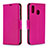 Custodia Portafoglio In Pelle Cover con Supporto B06F per Samsung Galaxy A20 Rosa Caldo
