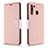 Custodia Portafoglio In Pelle Cover con Supporto B06F per Samsung Galaxy A21 Oro Rosa