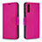 Custodia Portafoglio In Pelle Cover con Supporto B06F per Samsung Galaxy A70 Rosa Caldo