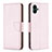 Custodia Portafoglio In Pelle Cover con Supporto B06F per Samsung Galaxy M04 Oro Rosa