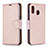 Custodia Portafoglio In Pelle Cover con Supporto B06F per Samsung Galaxy M10S Oro Rosa