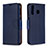 Custodia Portafoglio In Pelle Cover con Supporto B06F per Samsung Galaxy M30 Blu