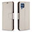 Custodia Portafoglio In Pelle Cover con Supporto B06F per Samsung Galaxy M32 4G Grigio
