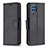 Custodia Portafoglio In Pelle Cover con Supporto B06F per Samsung Galaxy M32 4G Nero