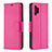 Custodia Portafoglio In Pelle Cover con Supporto B06F per Samsung Galaxy M32 5G Rosa Caldo