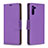 Custodia Portafoglio In Pelle Cover con Supporto B06F per Samsung Galaxy Note 10 5G Viola