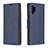 Custodia Portafoglio In Pelle Cover con Supporto B06F per Samsung Galaxy Note 10 Plus 5G Blu