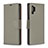 Custodia Portafoglio In Pelle Cover con Supporto B06F per Samsung Galaxy Note 10 Plus 5G Grigio