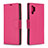 Custodia Portafoglio In Pelle Cover con Supporto B06F per Samsung Galaxy Note 10 Plus 5G Rosa Caldo