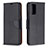 Custodia Portafoglio In Pelle Cover con Supporto B06F per Samsung Galaxy Note 20 5G Nero