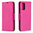 Custodia Portafoglio In Pelle Cover con Supporto B06F per Samsung Galaxy Note 20 5G Rosa Caldo