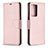Custodia Portafoglio In Pelle Cover con Supporto B06F per Samsung Galaxy Note 20 Ultra 5G Oro Rosa