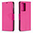 Custodia Portafoglio In Pelle Cover con Supporto B06F per Samsung Galaxy Note 20 Ultra 5G Rosa Caldo