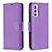 Custodia Portafoglio In Pelle Cover con Supporto B06F per Samsung Galaxy Quantum2 5G Viola