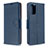 Custodia Portafoglio In Pelle Cover con Supporto B06F per Samsung Galaxy S20 Blu