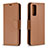 Custodia Portafoglio In Pelle Cover con Supporto B06F per Samsung Galaxy S20 Lite 5G Marrone