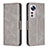 Custodia Portafoglio In Pelle Cover con Supporto B06F per Xiaomi Mi 12X 5G Grigio
