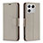 Custodia Portafoglio In Pelle Cover con Supporto B06F per Xiaomi Mi 13 Pro 5G Grigio