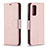 Custodia Portafoglio In Pelle Cover con Supporto B06F per Xiaomi Poco M3 Oro Rosa