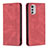 Custodia Portafoglio In Pelle Cover con Supporto B07F per Motorola Moto E32 Rosso