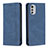 Custodia Portafoglio In Pelle Cover con Supporto B07F per Motorola Moto E32s Blu