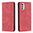 Custodia Portafoglio In Pelle Cover con Supporto B07F per Motorola Moto E32s Rosso