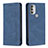 Custodia Portafoglio In Pelle Cover con Supporto B07F per Motorola Moto G51 5G Blu