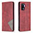 Custodia Portafoglio In Pelle Cover con Supporto B07F per Oppo A94 4G Rosso