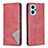 Custodia Portafoglio In Pelle Cover con Supporto B07F per Oppo A96 4G Rosso