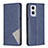 Custodia Portafoglio In Pelle Cover con Supporto B07F per Oppo A96 5G Blu