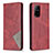 Custodia Portafoglio In Pelle Cover con Supporto B07F per Oppo F19 Pro+ Plus 5G Rosso