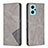 Custodia Portafoglio In Pelle Cover con Supporto B07F per Oppo K10 4G Grigio