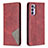 Custodia Portafoglio In Pelle Cover con Supporto B07F per Oppo Reno6 5G Rosso
