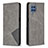 Custodia Portafoglio In Pelle Cover con Supporto B07F per Samsung Galaxy M32 4G Grigio