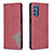 Custodia Portafoglio In Pelle Cover con Supporto B07F per Samsung Galaxy M52 5G Rosso