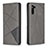 Custodia Portafoglio In Pelle Cover con Supporto B07F per Samsung Galaxy Note 10 5G Grigio