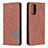 Custodia Portafoglio In Pelle Cover con Supporto B07F per Samsung Galaxy Note 20 5G Marrone