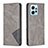Custodia Portafoglio In Pelle Cover con Supporto B07F per Xiaomi Redmi Note 12 4G Grigio