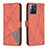 Custodia Portafoglio In Pelle Cover con Supporto B08F per Motorola Moto G Power (2022) Arancione