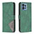 Custodia Portafoglio In Pelle Cover con Supporto B08F per Motorola Moto X40 5G Verde
