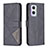 Custodia Portafoglio In Pelle Cover con Supporto B08F per OnePlus Nord N20 5G Nero