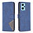 Custodia Portafoglio In Pelle Cover con Supporto B08F per Oppo A96 4G Blu