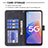 Custodia Portafoglio In Pelle Cover con Supporto B08F per Oppo A96 5G