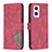Custodia Portafoglio In Pelle Cover con Supporto B08F per Oppo A96 5G Rosso