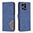 Custodia Portafoglio In Pelle Cover con Supporto B08F per Oppo Reno8 4G Blu