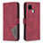 Custodia Portafoglio In Pelle Cover con Supporto B08F per Realme Narzo 20 Rosso