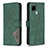 Custodia Portafoglio In Pelle Cover con Supporto B08F per Realme Narzo 20 Verde