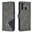 Custodia Portafoglio In Pelle Cover con Supporto B08F per Samsung Galaxy A21 Grigio