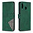 Custodia Portafoglio In Pelle Cover con Supporto B08F per Samsung Galaxy A30 Verde